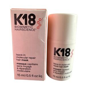 K18 Biomimetic Hairscience Leave-in Molecular Repair Hair Mask - 0.5 oz / 15mL